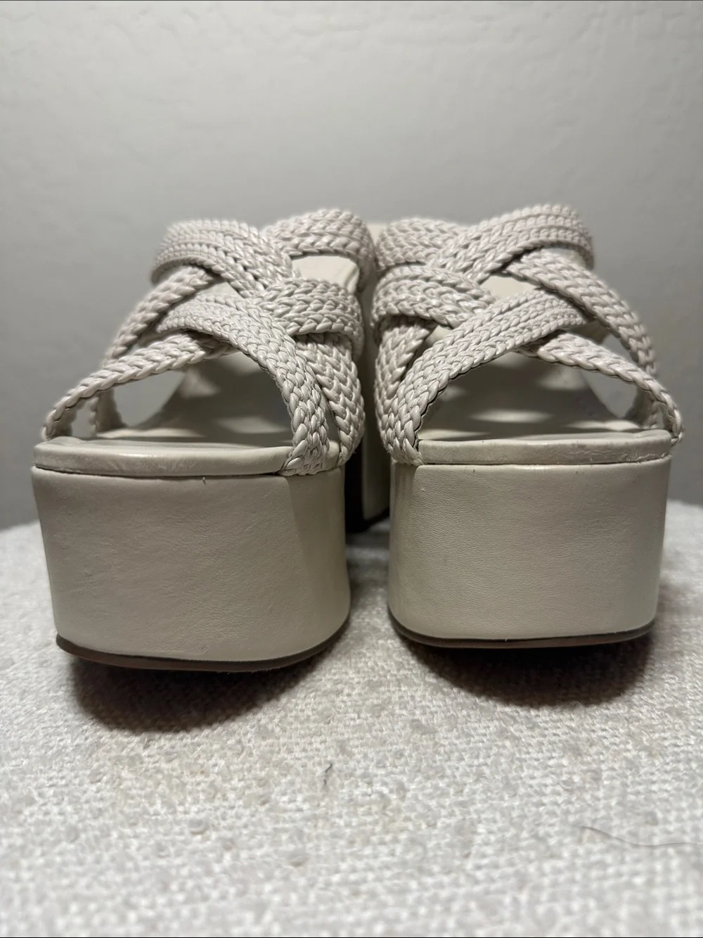 SCHUTZ Aneka Atanado Leather Platform Sandal Size 11